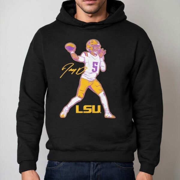 Lsu Tigers Football Jayden Daniels Signature Shirt
