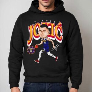 Nikola Jokic Denver Nuggets Basketball Cartoon Signature Hoodie
