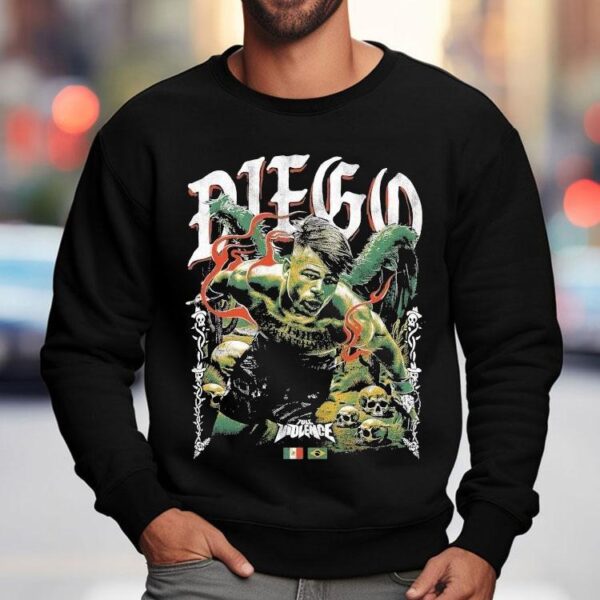 Diego Lopes Fight Full Violence Skulls Mexico And Brazil Shirt