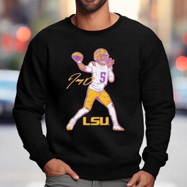 Lsu Tigers Football Jayden Daniels Signature Shirt