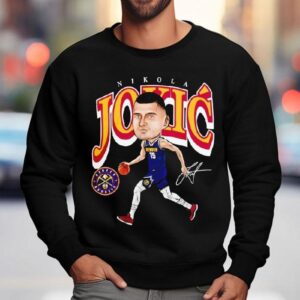 Nikola Jokic Denver Nuggets Basketball Cartoon Signature Sweatshirt