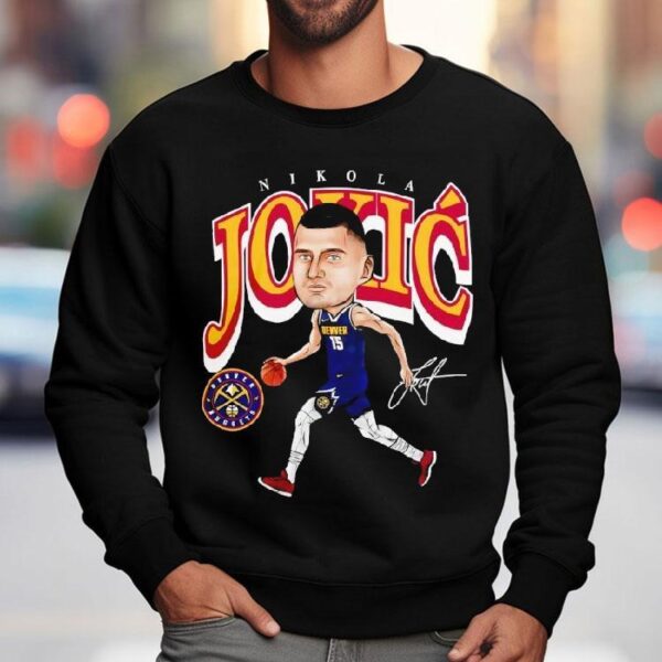 Nikola Jokic Denver Nuggets Basketball Cartoon Signature Shirt