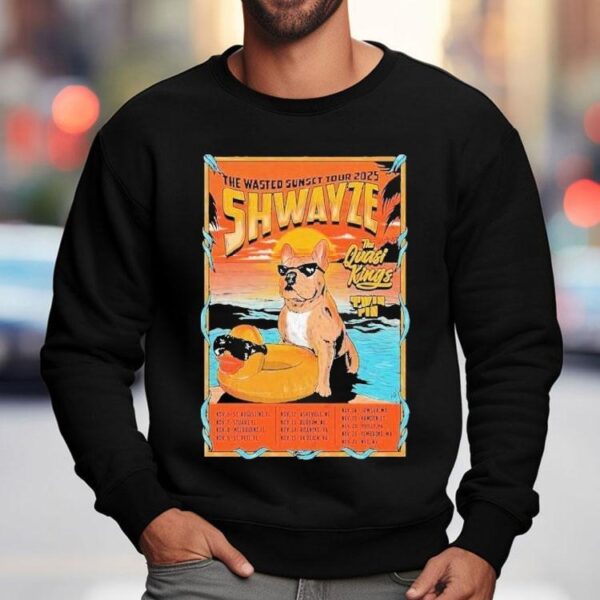 Shwayze The Wasted Sunset Tour 2025 Dates Dog Shirt