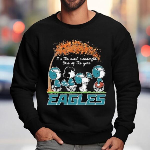 Snoopy The Peanuts X Philadelphia Eagles Philly It’s The Most Wonderful Time Of The Year Shirt