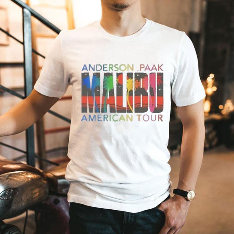  Anderson Paak Malibu Tour  Palm Tree Tshirt