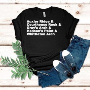 Auxier Ridge And Courthouse Rock And Gray S Arch And Henson S Point And Whittleton Arch Red River Gorge Tshirt