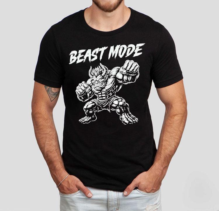  Beast Mode Muscled Bull Tshirt