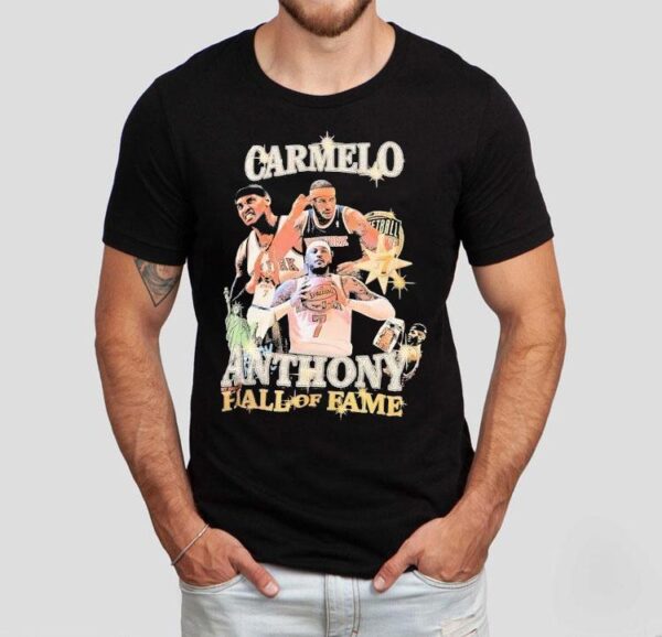Carmelo Anthony Hall Of Fame New York Knicks Basketball Shirt