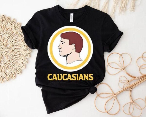 Caucasians Style Washington Commanders Logo Parody Shirt