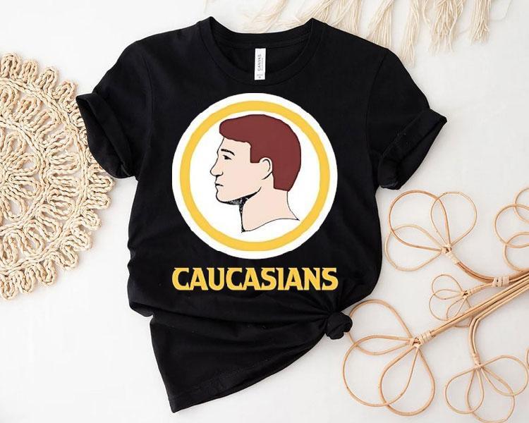  Caucasians Style Washington Commanders Logo Parody Tshirt