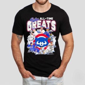 Chicago Cubs All Time Greats Legends Signatures Tshirt