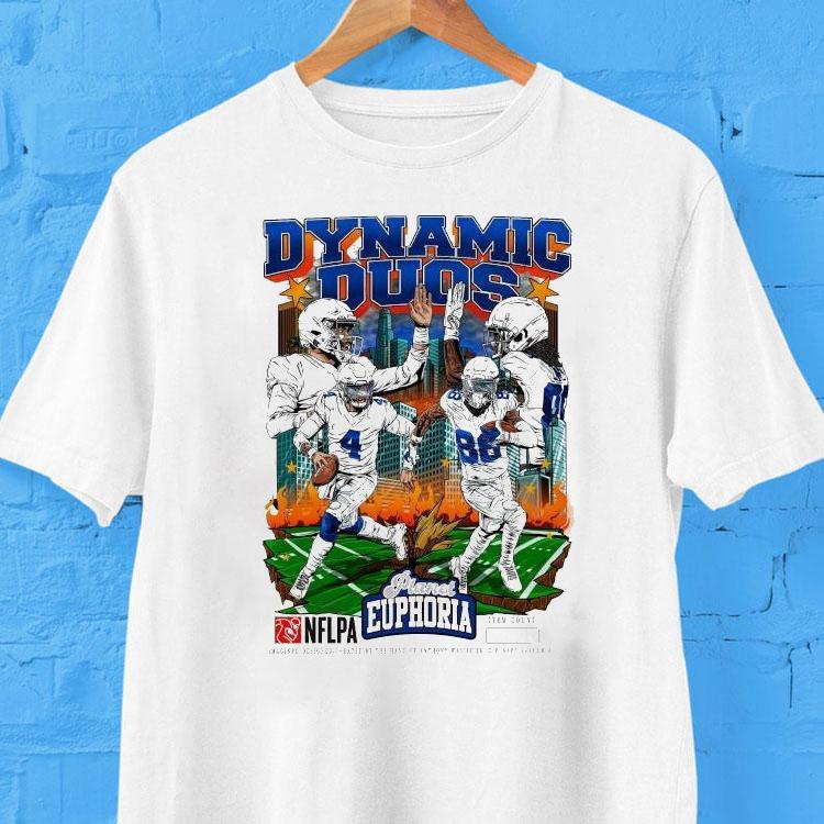  Dak Prescott And Ceedee Lamb Dynamic Duos Nflpa Planet Euphoria Tshirt