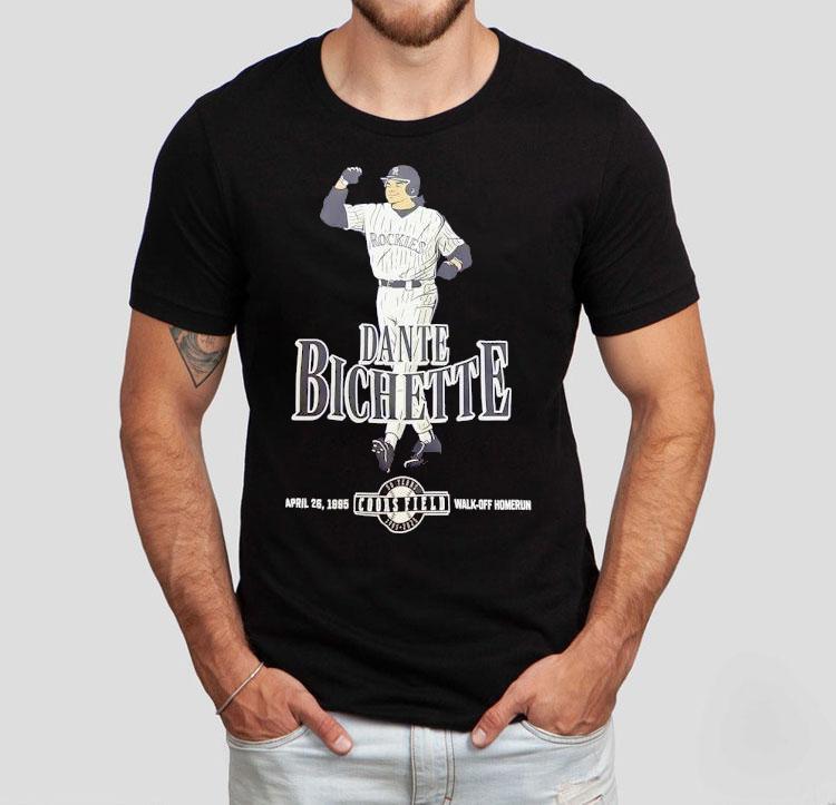  Dante Bichette Colorado Rockies  Years   Coors Field Walk Off Homerun Tshirt
