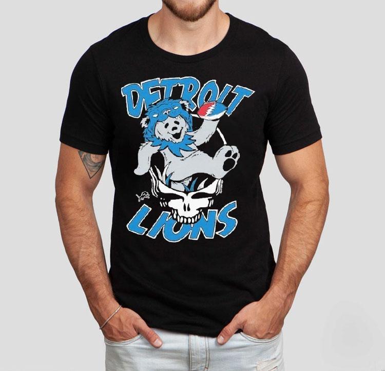  Detroit Lions Nfl X Grateful Dead Bear Tshirt