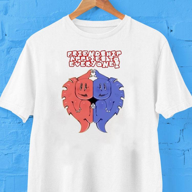  Friendship Applies To Everyone Cartoon Tshirt