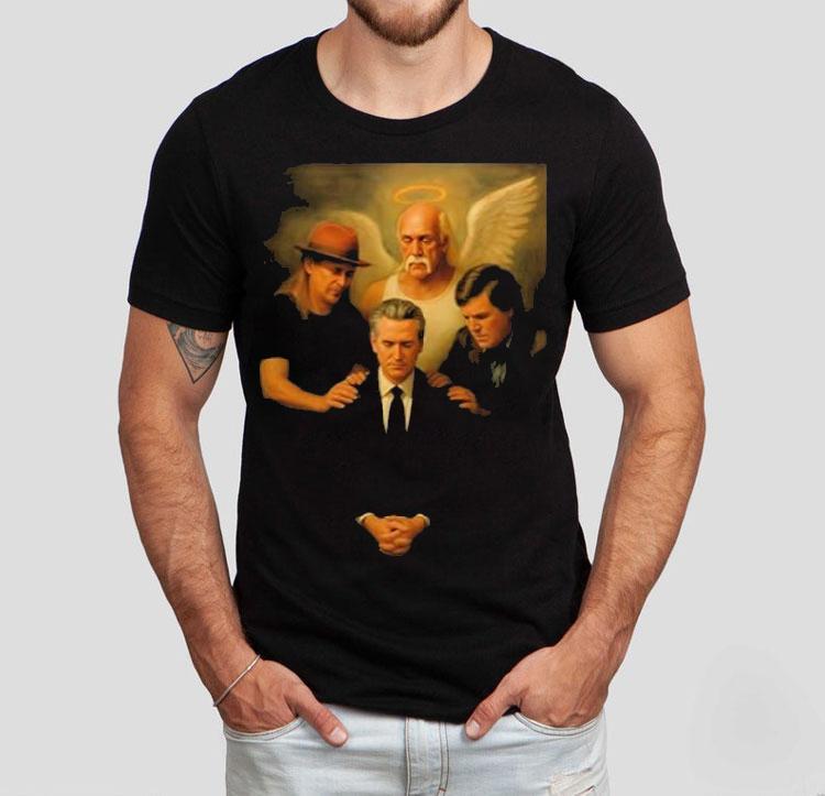  Gavin Newsom And Hulk Hogan Tucker Carlson The Chosen One A Fantastic Tshirt