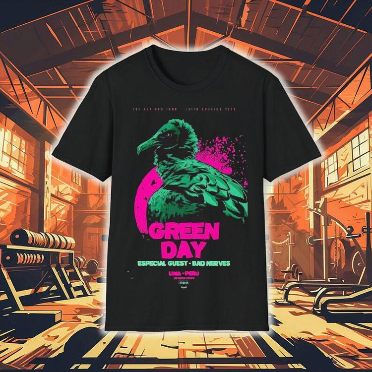  Green Day Bad Nerves Lima Per Aug   Show Tshirt