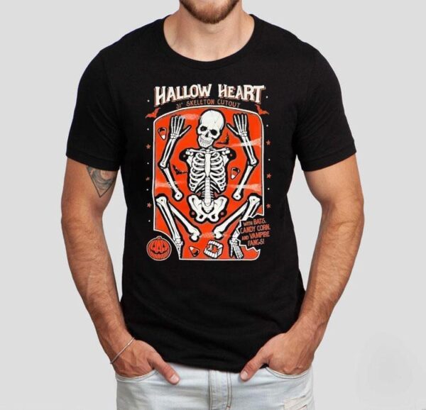 Hallow Heart 31th Skeleton Cut Out Halloween Shirt