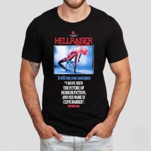 Hellraiser It Will Tear You Apart I Have Seen The Future Of Horror Fiction And His Name Is Clive Barker Stephen King Tshirt