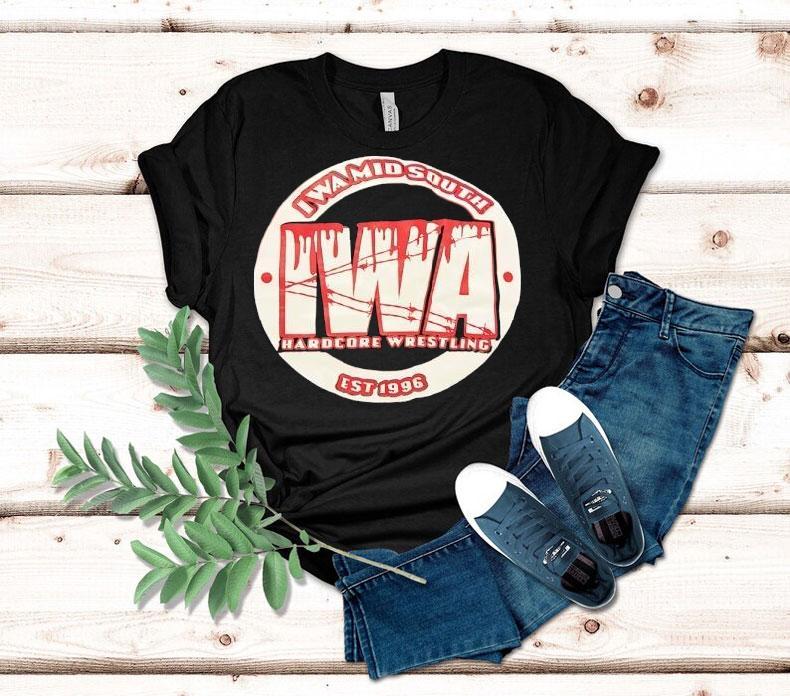 Iwa Mid South Hardcore Wrestling Est Tshirt