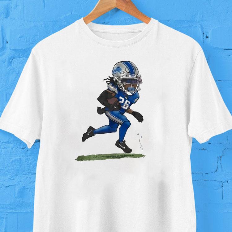 Jahmyr Gibbs Detroit Lions Fooyball Cartoon Tshirt