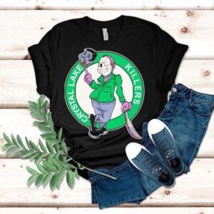 Jason Voorhees In The Style Of The Boston Celtics Logo Tshirt
