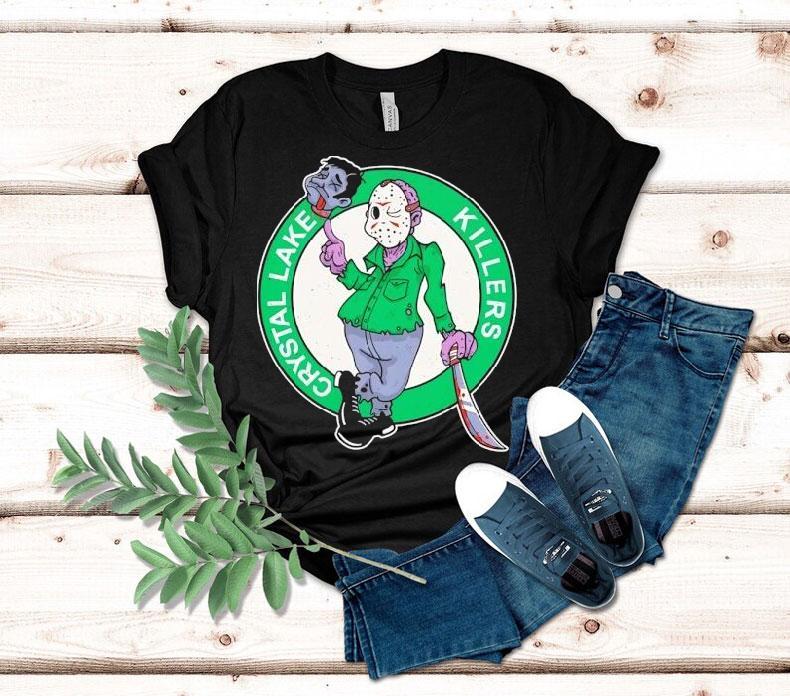  Jason Voorhees In The Style Of The Boston Celtics Logo Tshirt