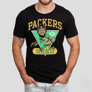 Jayden Reed Green Bay Packers Football Signature Cartoon Tshirt