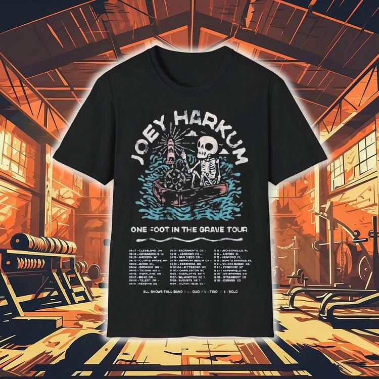  Joey Harkum One Foot In The Grave Tour  Dates Skeleton Tshirt