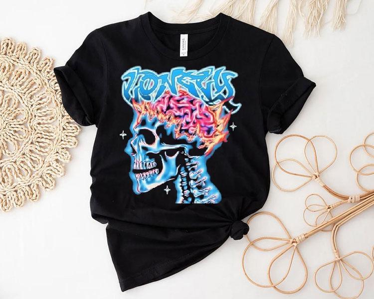  Lonely Hearts Club No Guts No Glory Skull Tshirt