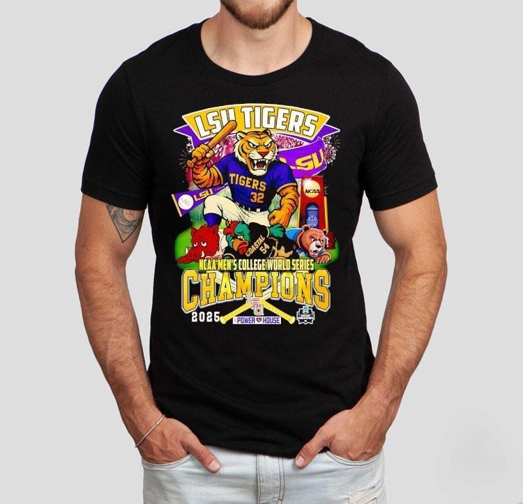  Lsu Tigers Mascot Ncaa Men S College World Series Champions  Tshirt