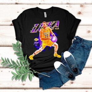 Luka Doncic Los Angeles Lakers Basketball Signature Graphic Tshirt