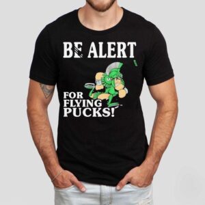 Michigan State Spartans Be Alert For Flying Pucks Tshirt