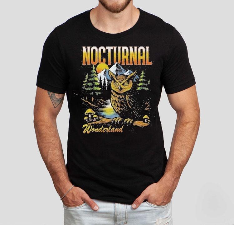 Nocturnal Wonderland Watcher Owl Tshirt