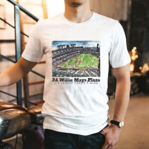 Oracle Park Sketch San Francisco Giants Willie Mays Plaza Tshirt