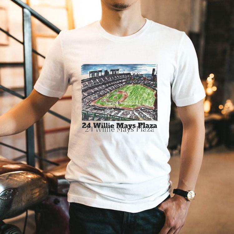  Oracle Park Sketch San Francisco Giants  Willie Mays Plaza Tshirt