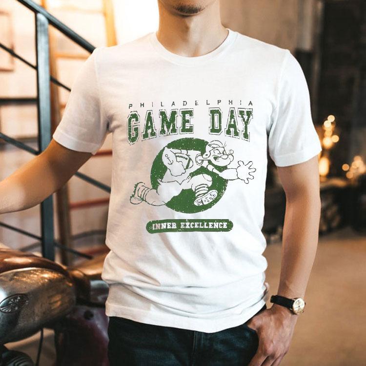  Popeye The Personnage Philadelphia Eagles Game Day Inner Excellence Philly Tshirt