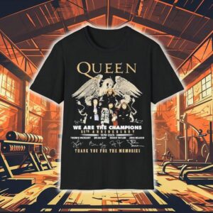 Queen We Are The Champions Th Anniversary Thank You For The Memories Signatures Tshirt