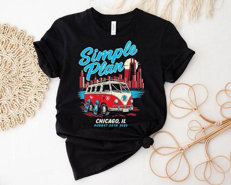  Simple Plan    Tour Chicago Il Tshirt