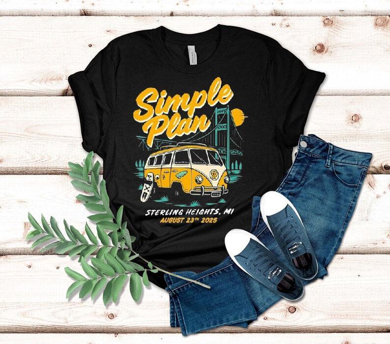  Simple Plan Tour Sterling Heights Michigan August   Tshirt