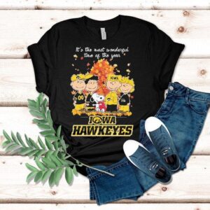 Snoopy And Friends The Peanuts Iowa Hawkeyes It S The Most Wonderful Time Of The Year Tshirt