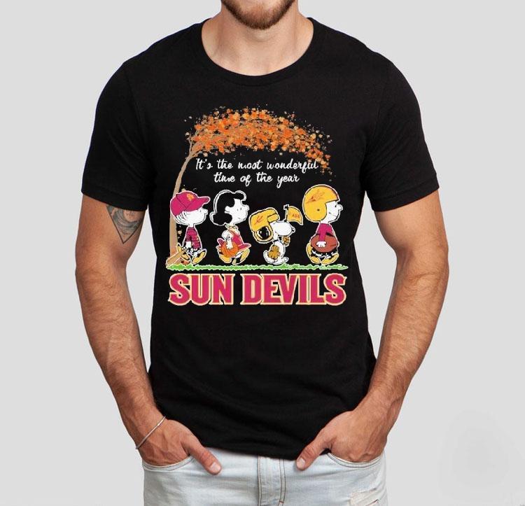  Snoopy The Peanuts Arizona State Sun Devils It S The Most Wonderful Time Of The Year Tshirt