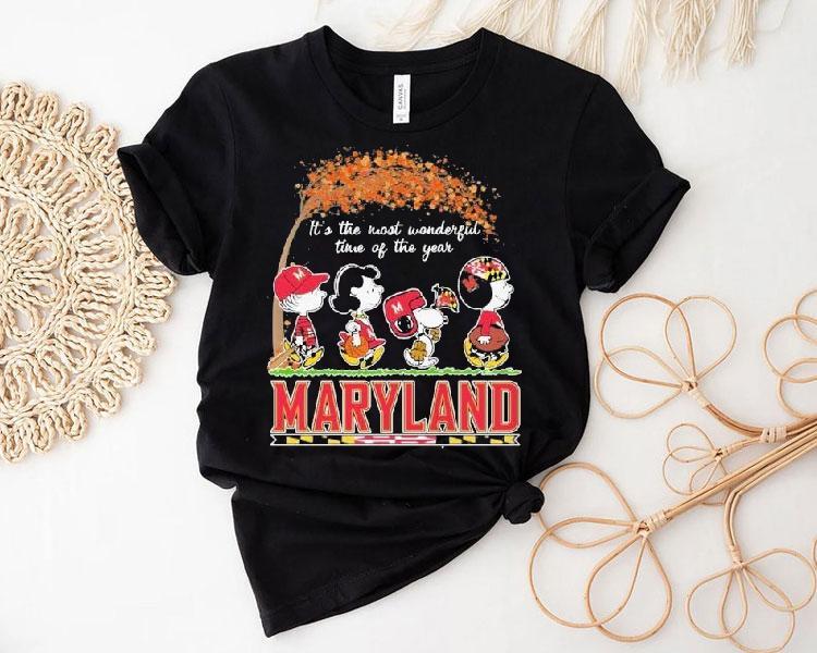  Snoopy The Peanuts Maryland Terrapins It S The Most Wonderful Time Of The Year Tshirt