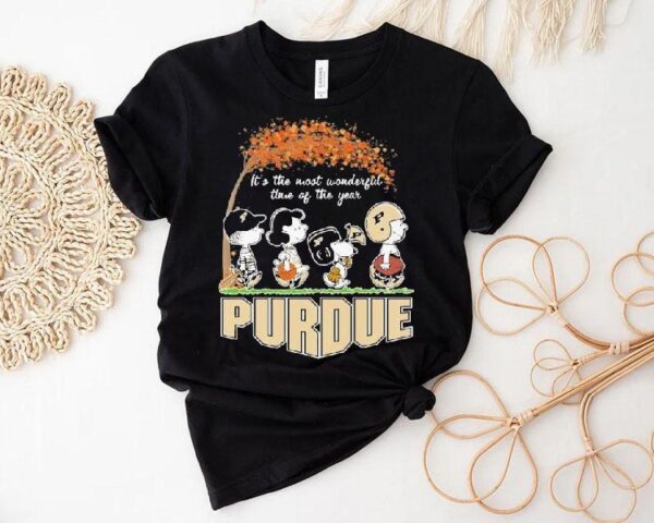 Snoopy The Peanuts Purdue Boilermakers It’s The Most Wonderful Time Of The Year Shirt