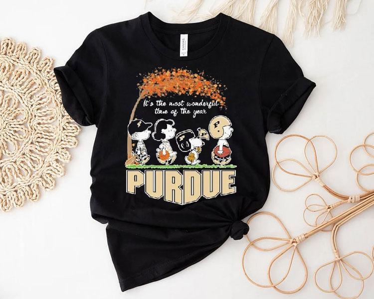  Snoopy The Peanuts Purdue Boilermakers It S The Most Wonderful Time Of The Year Tshirt