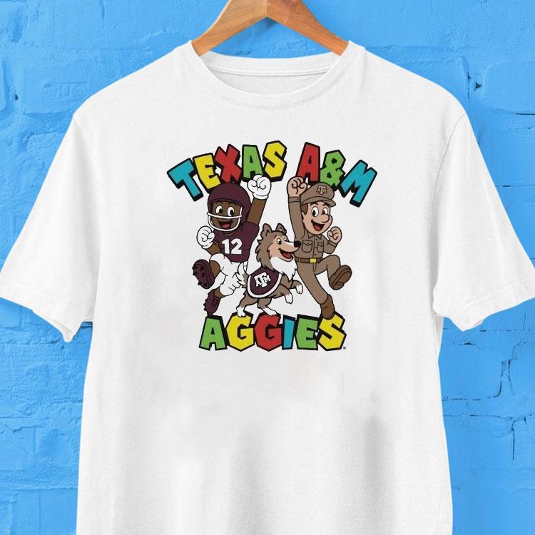  Texas Am Aggies Character Trio Super Mario Tshirt