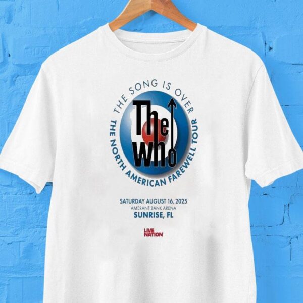 The Who American Farewell Tour The Song Is Over Aug 23 2025 Atlantic City Shirt
