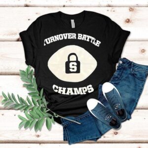Turnover Battle Champs Football Lock Tshirt