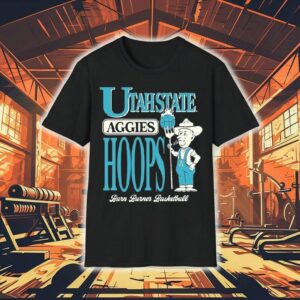 Utah State Aggies Barn Burner Farmer Hoops Tshirt