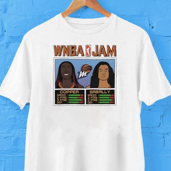 Wnba Jam Kahleah Copper And Satou Sabally Phoenix Mercury Basketball Shirt